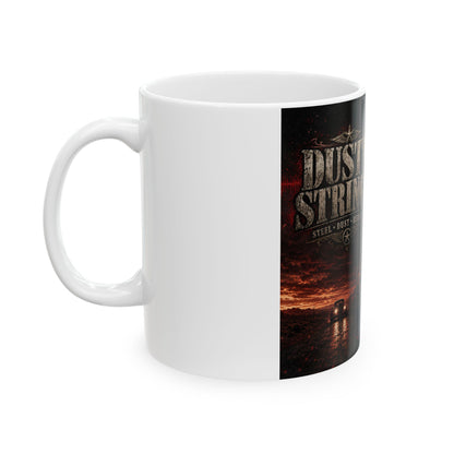 Dusty Strings Rock Guitarist Ceramic Mug — Vintage Rebellion 11oz/15oz