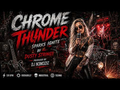 Chrome thunder, sparks ignite by Dusty Strings | Rockabilly Industrial techno